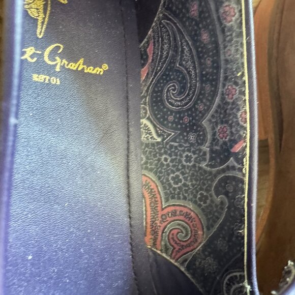 NEW Robert Graham - Men\'s slip on loafer Nubuck - Dark chocolate - Size 9 main image 9